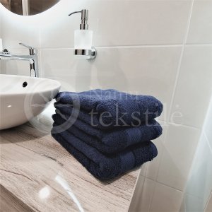 Cotton terry towel true navy